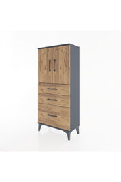 Hyperion Dolap 2 Raflı 3 Çekmeceli 2 Kapaklı 60x44x134 - S50M064V6B