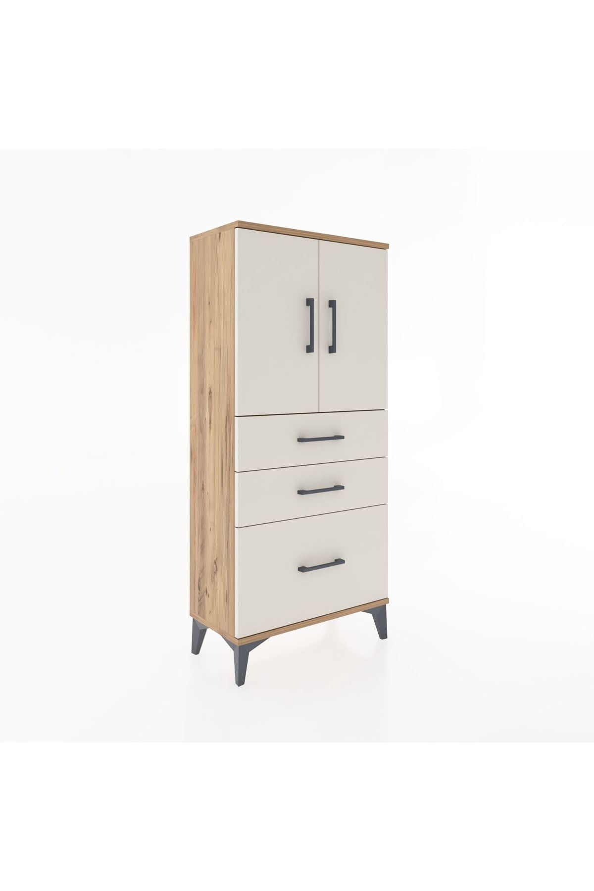 Hyperion Dolap 2 Raflı 3 Çekmeceli 2 Kapaklı 60x44x134 - S50M064V7B