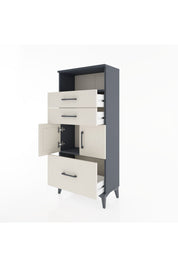 Hyperion Dolap 2 Raflı 3 Çekmeceli 2 Kapaklı 60x44x134 - S50M065V4B