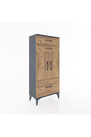 Hyperion Dolap 2 Raflı 3 Çekmeceli 2 Kapaklı 60x44x134 - S50M066V6B