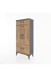 Hyperion Dolap 2 Raflı 3 Çekmeceli 2 Kapaklı 60x44x134 - S50M066V6B