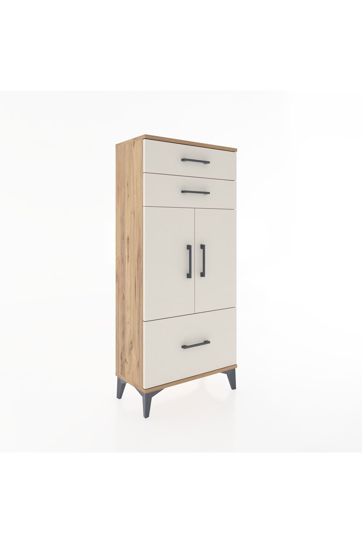 Hyperion Dolap 2 Raflı 3 Çekmeceli 2 Kapaklı 60x44x134 - S50M066V7B