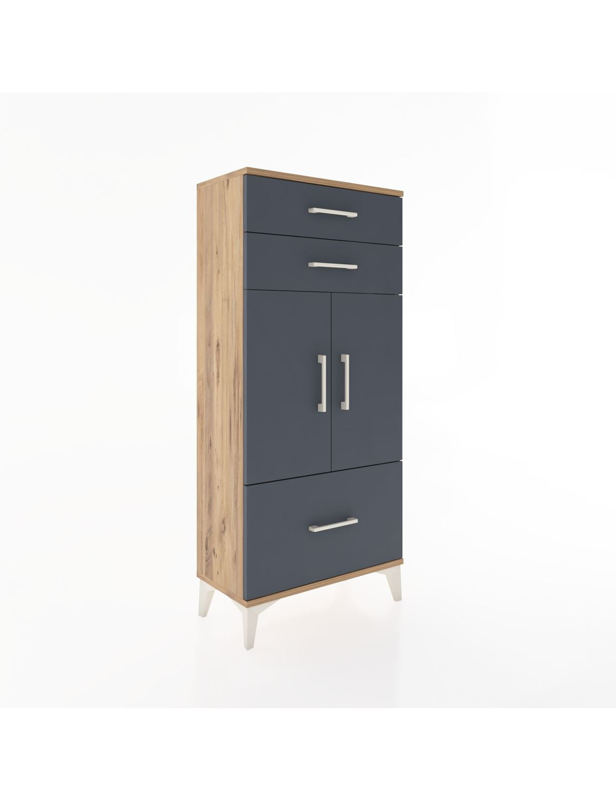 Hyperion Dolap 2 Raflı 3 Çekmeceli 2 Kapaklı 60x44x134 - S50M066V8B