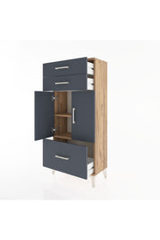 Hyperion Dolap 2 Raflı 3 Çekmeceli 2 Kapaklı 60x44x134 - S50M066V8B