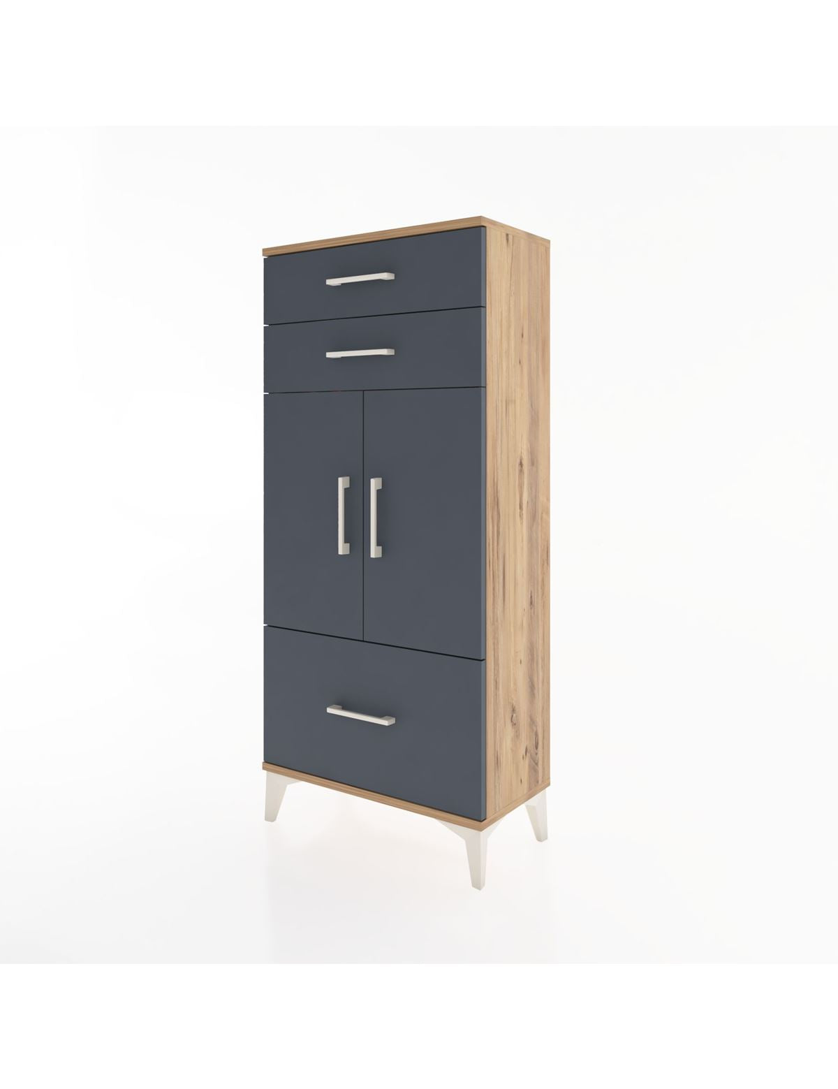 Hyperion Dolap 2 Raflı 3 Çekmeceli 2 Kapaklı 60x44x134 - S50M066V8B