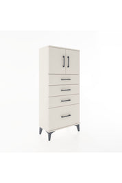 Hyperion Dolap Tek Raflı 4 Çekmeceli 2 Kapaklı 60x44x134 - S50M067V1B