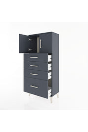 Hyperion Dolap Tek Raflı 4 Çekmeceli 2 Kapaklı 60x44x134 - S50M067V5B