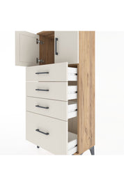 Hyperion Dolap Tek Raflı 4 Çekmeceli 2 Kapaklı 60x44x134 - S50M067V7B