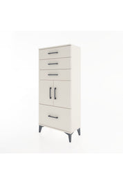 Hyperion Dolap Tek Raflı 4 Çekmeceli 2 Kapaklı 60x44x134 - S50M068V1B