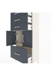 Hyperion Dolap Tek Raflı 4 Çekmeceli 2 Kapaklı 60x44x134 - S50M068V2B