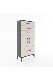 Hyperion Dolap Tek Raflı 4 Çekmeceli 2 Kapaklı 60x44x134 - S50M068V4B