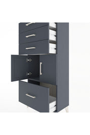 Hyperion Dolap Tek Raflı 4 Çekmeceli 2 Kapaklı 60x44x134 - S50M068V5B