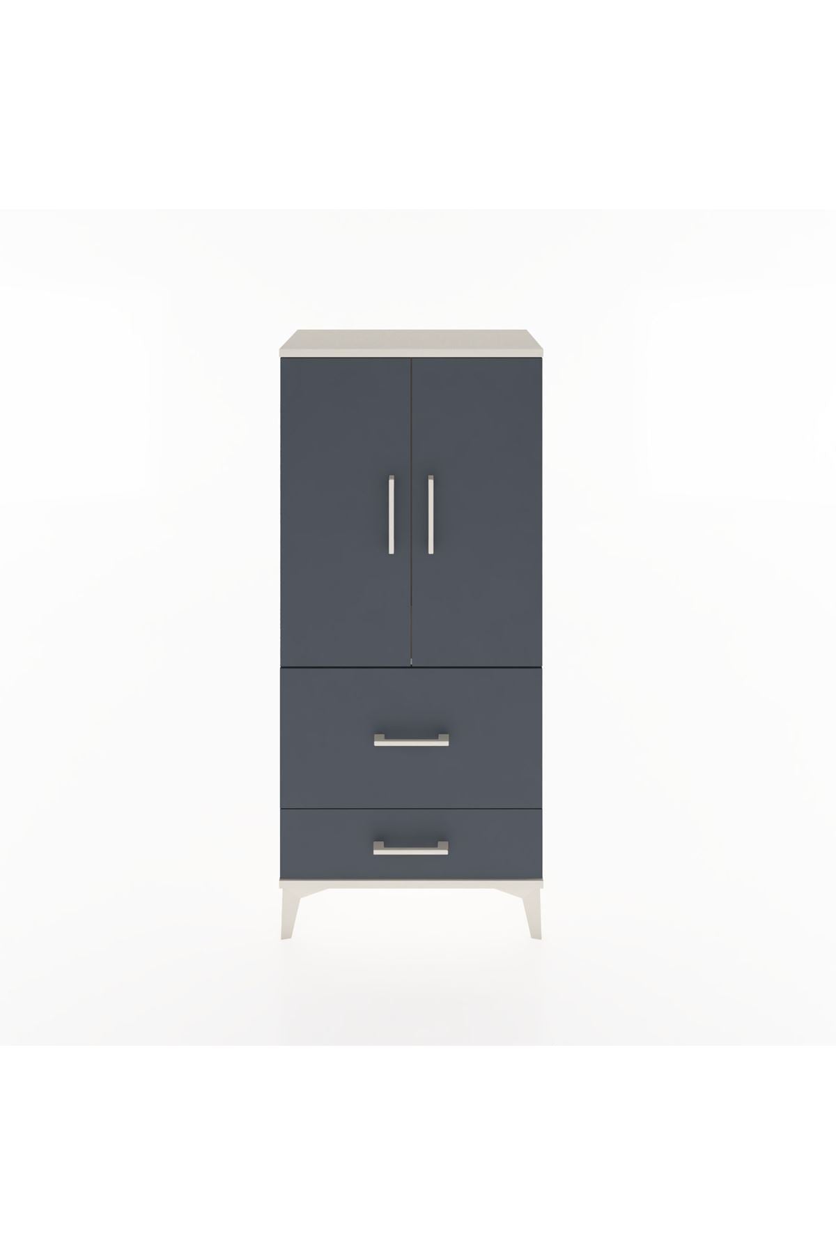 Hyperion Dolap Tek Raflı 2 Çekmeceli 2 Kapaklı 60x44x134 - S50M069V2B