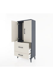 Hyperion Dolap Tek Raflı 2 Çekmeceli 2 Kapaklı 60x44x134 - S50M069V4B