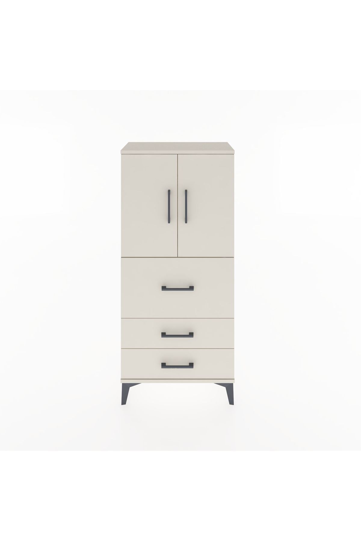 Hyperion Dolap Tek Raflı 3 Çekmeceli 2 Kapaklı 60x44x134 - S50M070V1B
