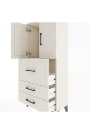 Hyperion Dolap Tek Raflı 3 Çekmeceli 2 Kapaklı 60x44x134 - S50M070V1B