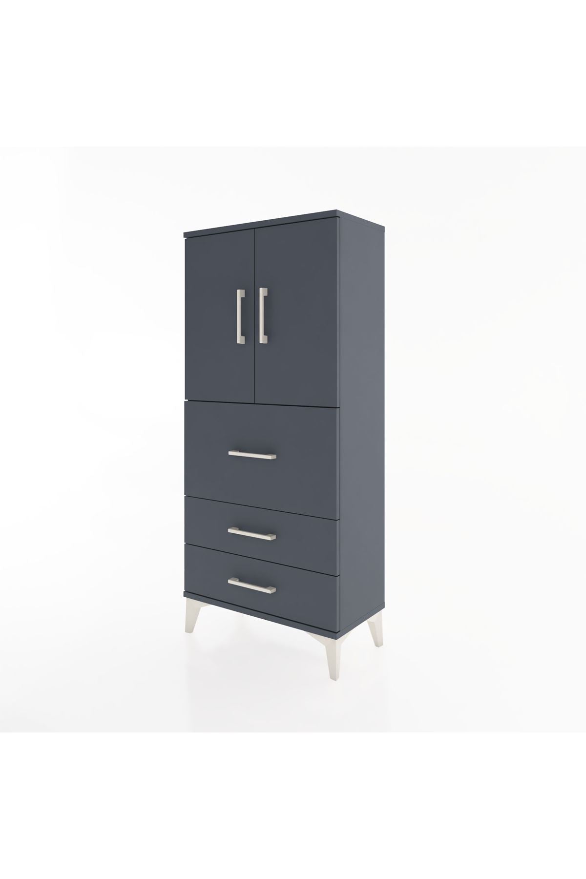 Hyperion Dolap Tek Raflı 3 Çekmeceli 2 Kapaklı 60x44x134 - S50M070V5B