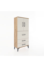 Hyperion Dolap Tek Raflı 3 Çekmeceli 2 Kapaklı 60x44x134 - S50M070V7B