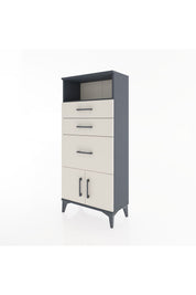 Hyperion Dolap Tek Raflı 3 Çekmeceli 2 Kapaklı 60x44x134 - S50M071V4B