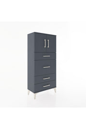 Hyperion Dolap Tek Raflı 4 Çekmeceli 2 Kapaklı 60x44x134 - S50M073V5B