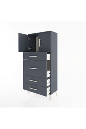 Hyperion Dolap Tek Raflı 4 Çekmeceli 2 Kapaklı 60x44x134 - S50M073V5B