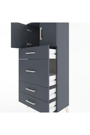 Hyperion Dolap Tek Raflı 4 Çekmeceli 2 Kapaklı 60x44x134 - S50M073V5B