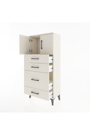 Hyperion Dolap Tek Raflı 4 Çekmeceli 2 Kapaklı 60x44x134 - S50M074V1B