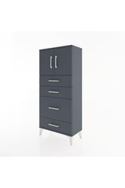 Hyperion Dolap Tek Raflı 4 Çekmeceli 2 Kapaklı 60x44x134 - S50M074V5B