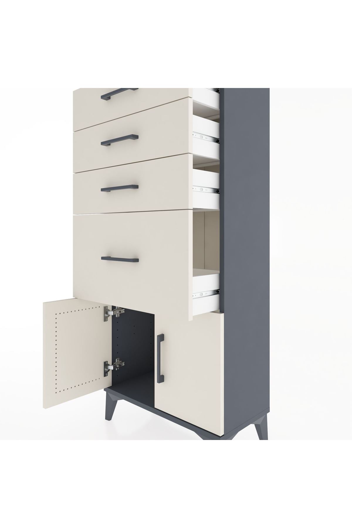 Hyperion Dolap 4 Çekmeceli 2 Kapaklı 60x44x134 - S50M075V4B