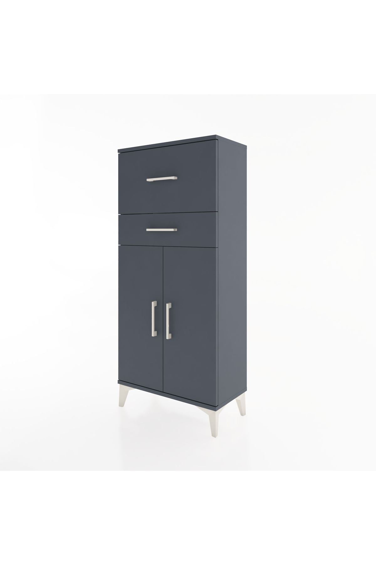 Hyperion Dolap Tek Raflı 2 Çekmeceli 2 Kapaklı 60x44x134 - S50M076V5B
