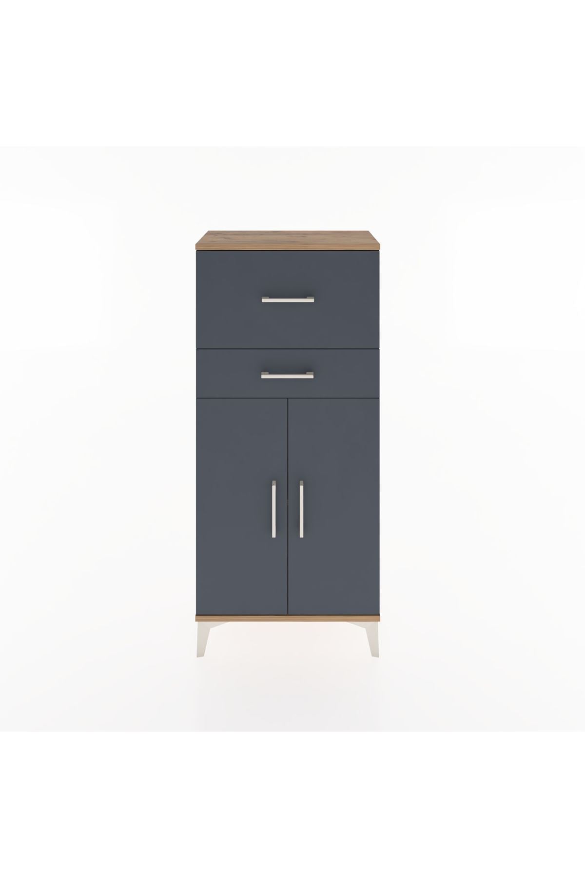 Hyperion Dolap Tek Raflı 2 Çekmeceli 2 Kapaklı 60x44x134 - S50M076V8B
