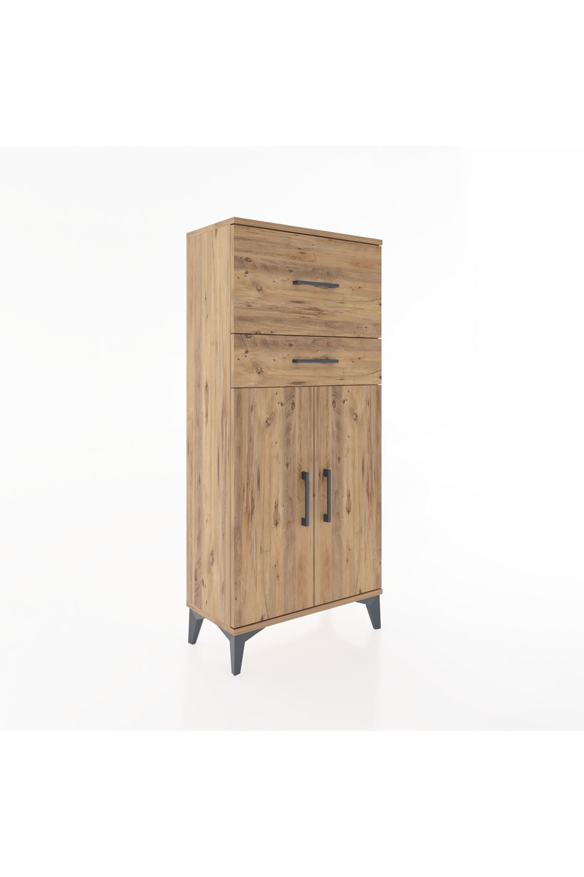 Hyperion Dolap Tek Raflı 2 Çekmeceli 2 Kapaklı 60x44x134 - S50M076V9B