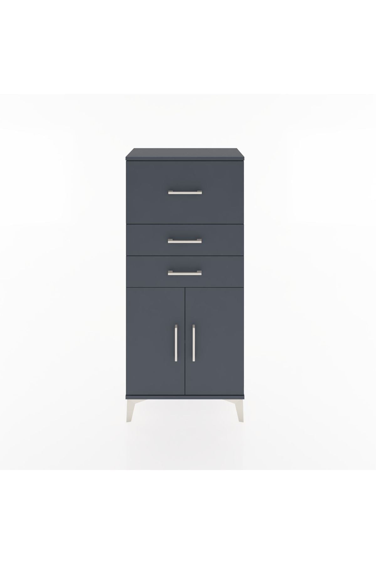 Hyperion Dolap Tek Raflı 3 Çekmeceli 2 Kapaklı 60x44x134 - S50M077V5B