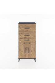 Hyperion Dolap Tek Raflı 3 Çekmeceli 2 Kapaklı 60x44x134 - S50M077V6B