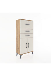 Hyperion Dolap Tek Raflı 3 Çekmeceli 2 Kapaklı 60x44x134 - S50M077V7B