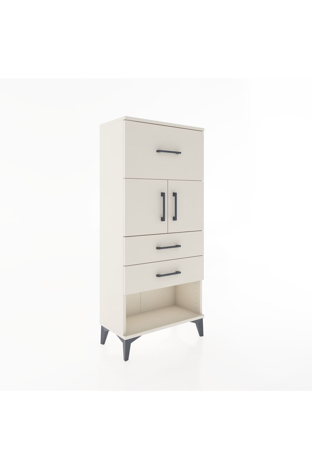 Hyperion Dolap 2 Raflı 3 Çekmeceli 2 Kapaklı 60x44x134 - S50M078V1B