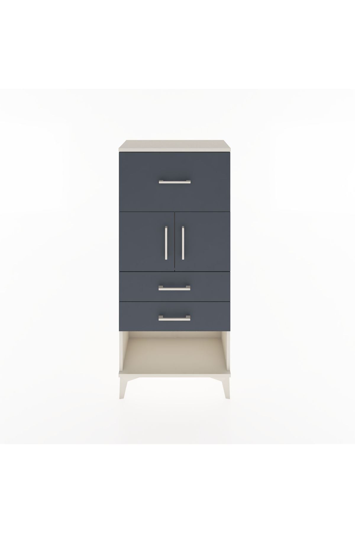 Hyperion Dolap 2 Raflı 3 Çekmeceli 2 Kapaklı 60x44x134 - S50M078V2B