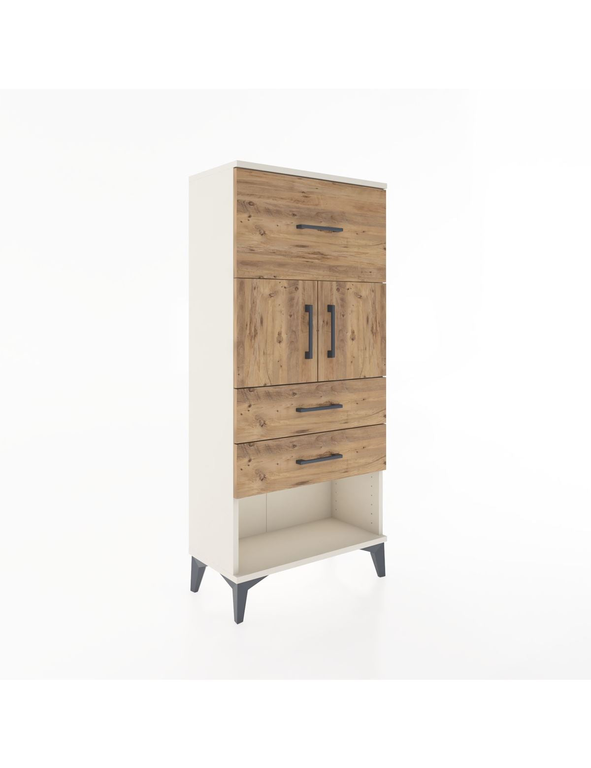 Hyperion Dolap 2 Raflı 3 Çekmeceli 2 Kapaklı 60x44x134 - S50M078V3B
