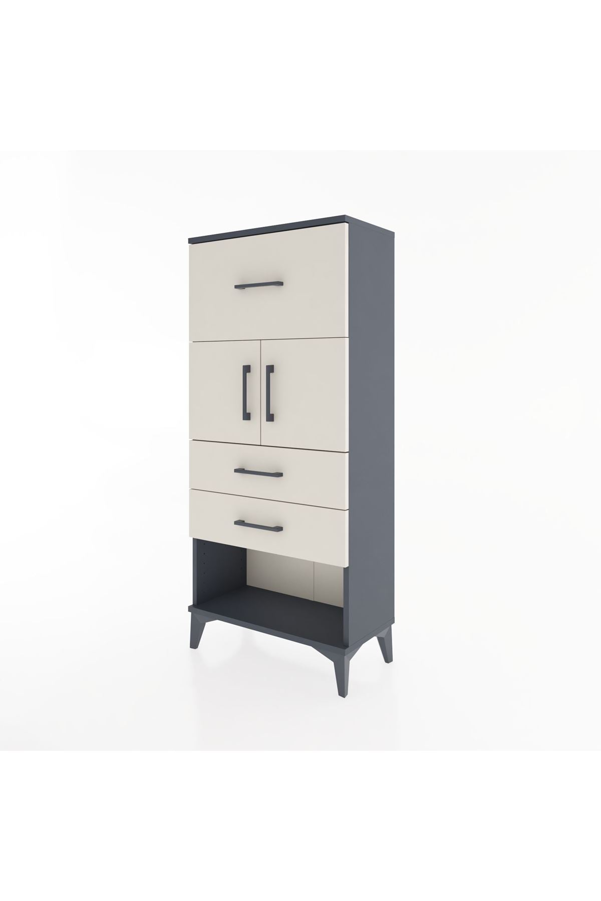Hyperion Dolap 2 Raflı 3 Çekmeceli 2 Kapaklı 60x44x134 - S50M078V4B