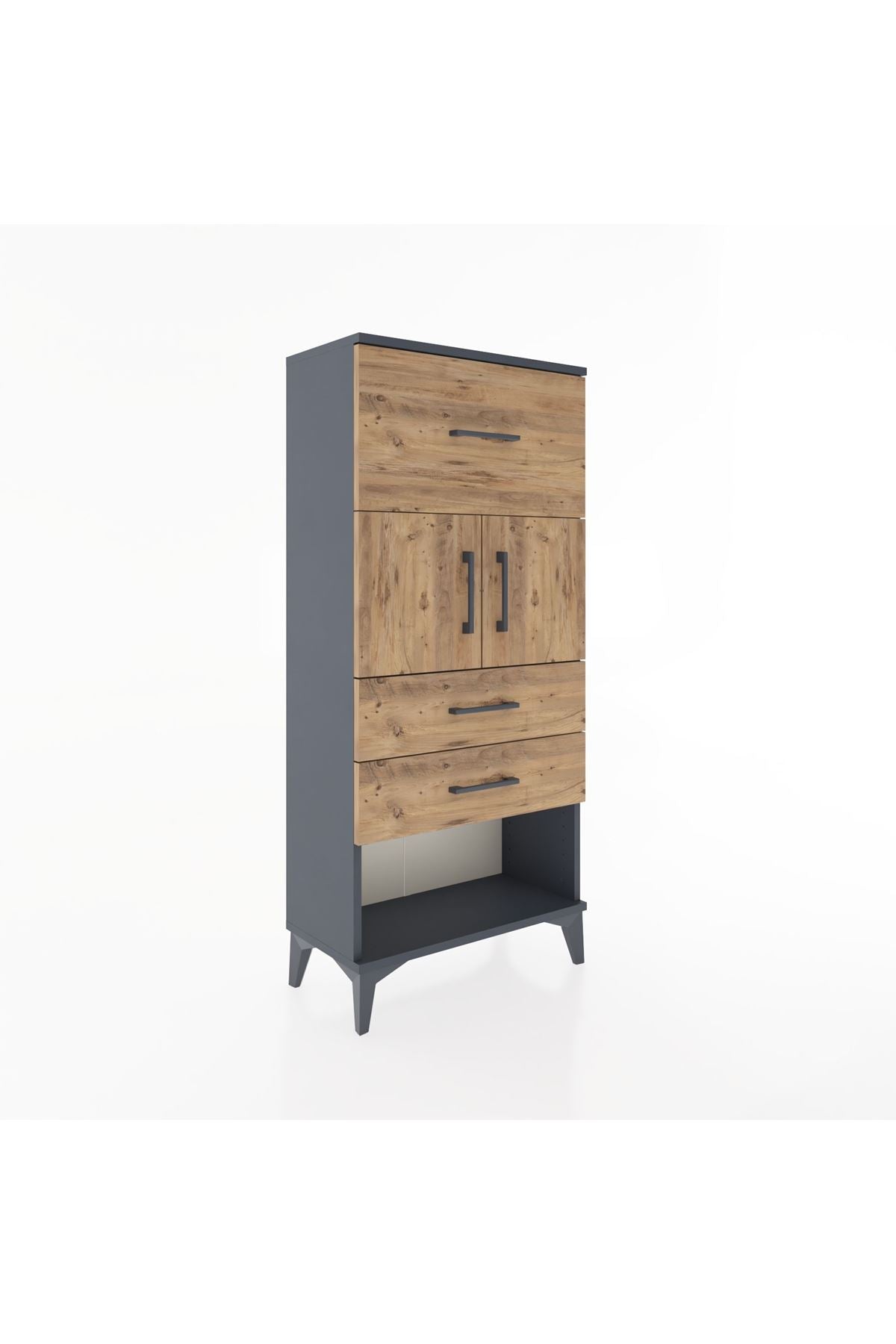 Hyperion Dolap 2 Raflı 3 Çekmeceli 2 Kapaklı 60x44x134 - S50M078V6B