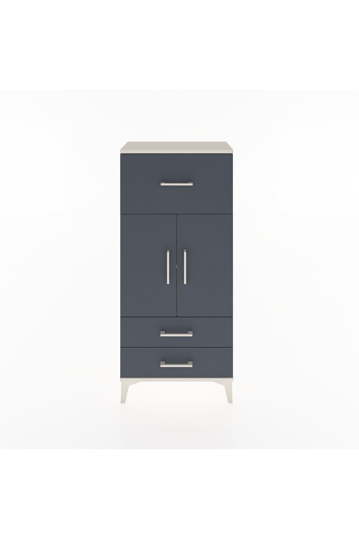 Hyperion Dolap 2 Raflı 3 Çekmeceli 2 Kapaklı 60x44x134 - S50M079V2B