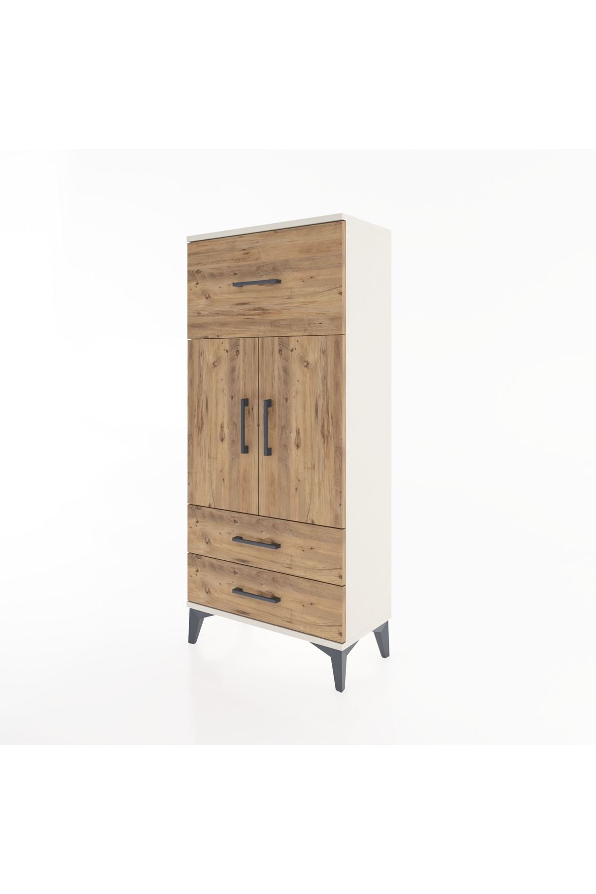 Hyperion Dolap 2 Raflı 3 Çekmeceli 2 Kapaklı 60x44x134 - S50M079V3B