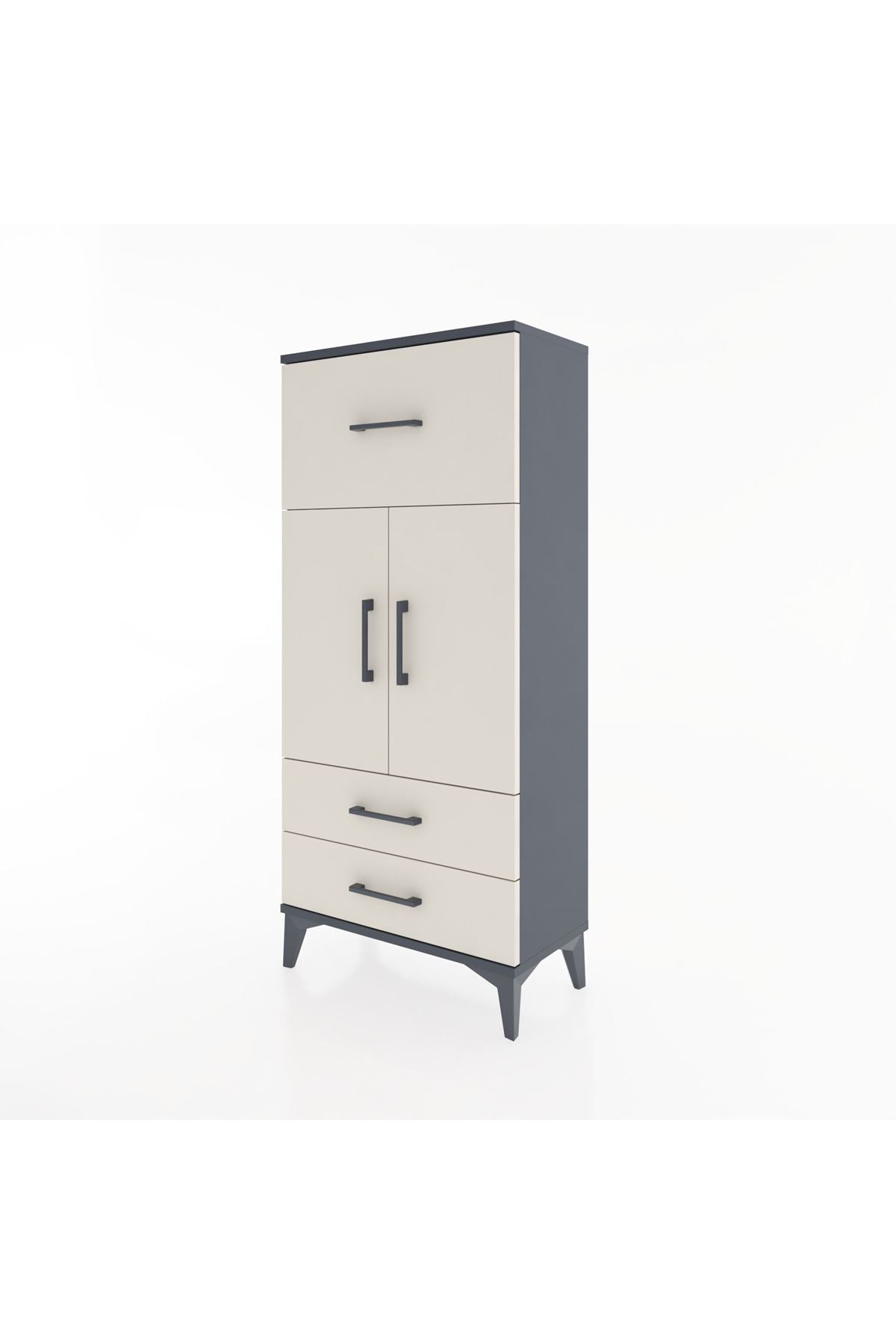 Hyperion Dolap 2 Raflı 3 Çekmeceli 2 Kapaklı 60x44x134 - S50M079V4B