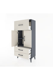 Hyperion Dolap 2 Raflı 3 Çekmeceli 2 Kapaklı 60x44x134 - S50M079V4B