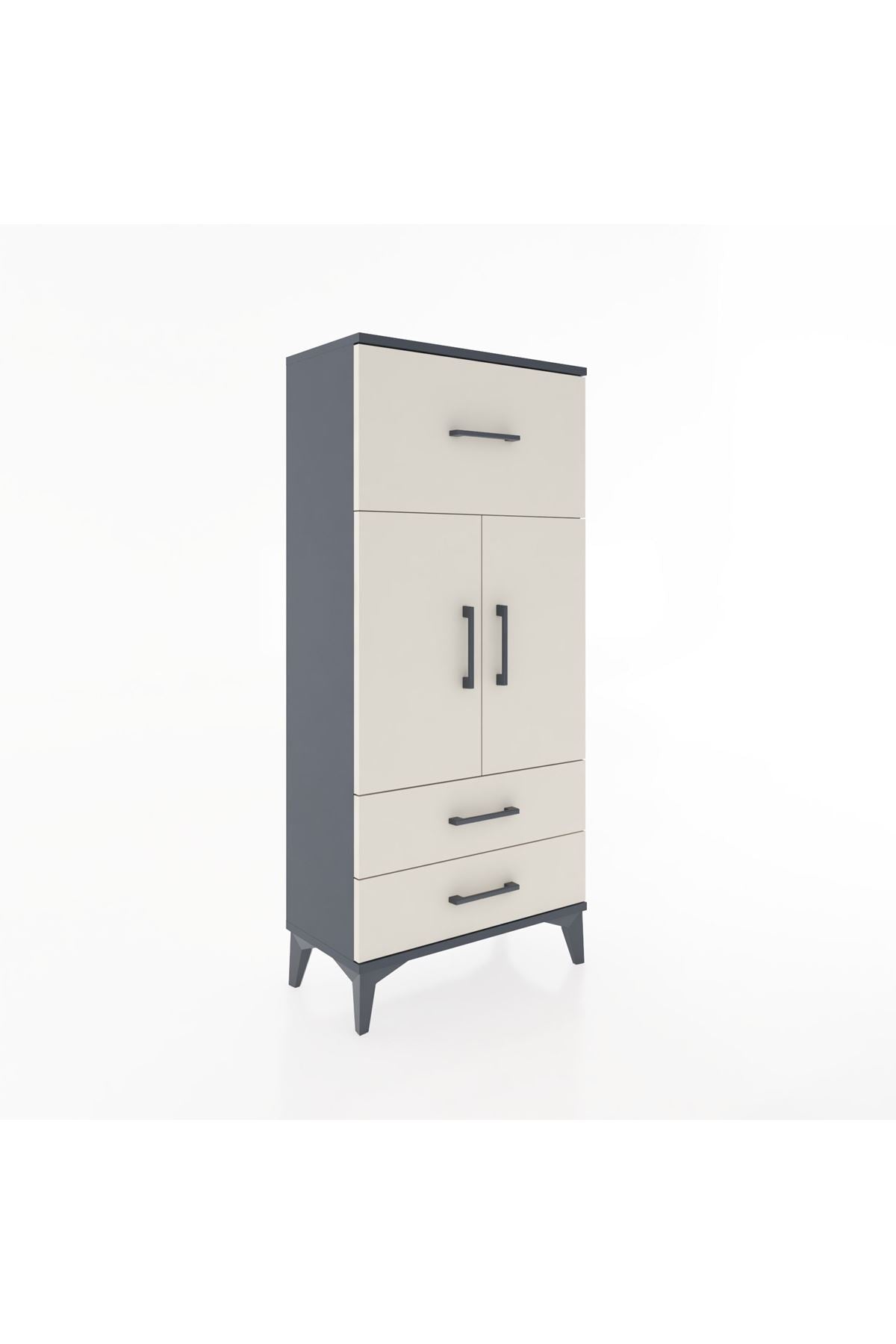 Hyperion Dolap 2 Raflı 3 Çekmeceli 2 Kapaklı 60x44x134 - S50M079V4B