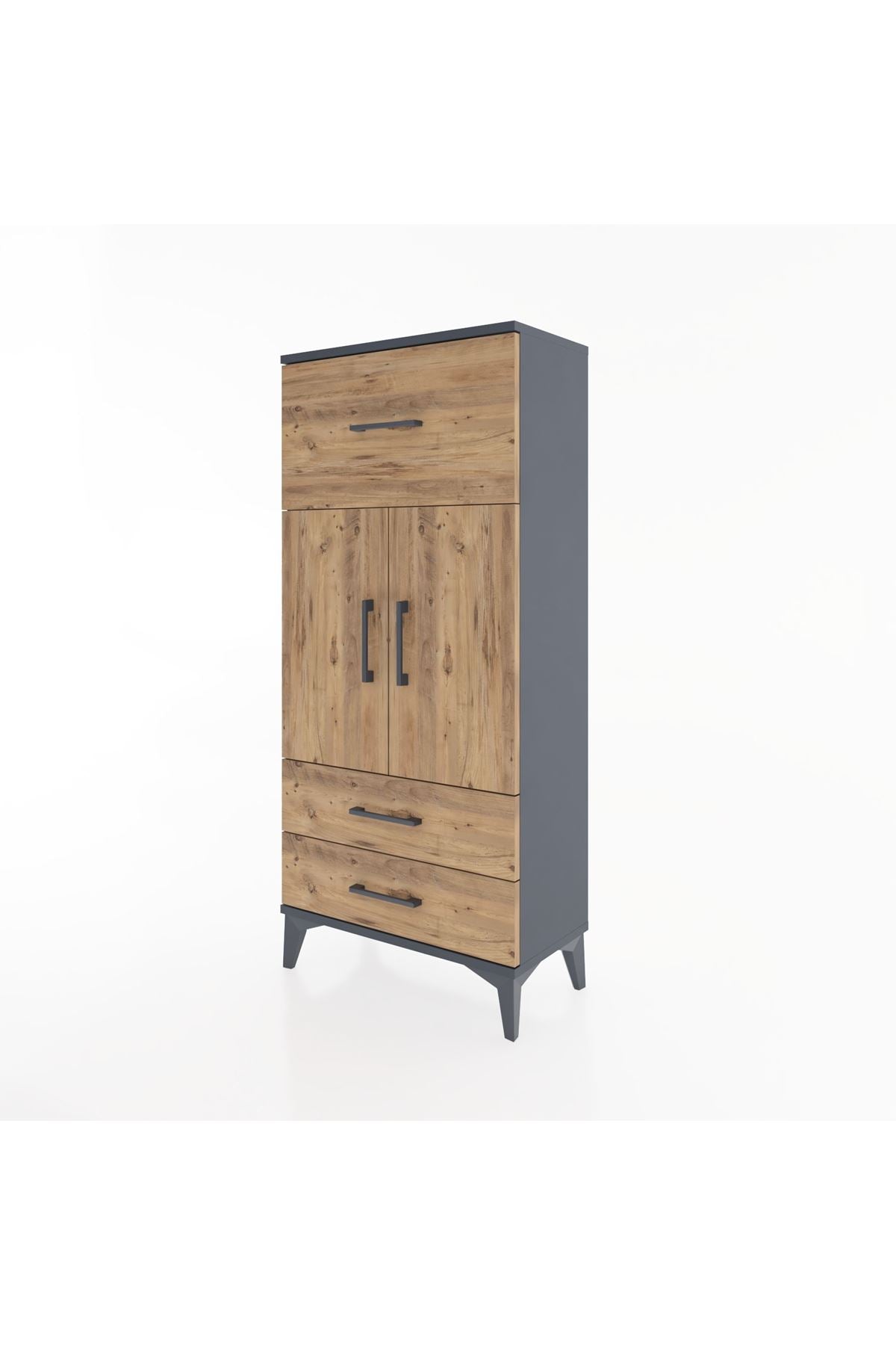 Hyperion Dolap 2 Raflı 3 Çekmeceli 2 Kapaklı 60x44x134 - S50M079V6B