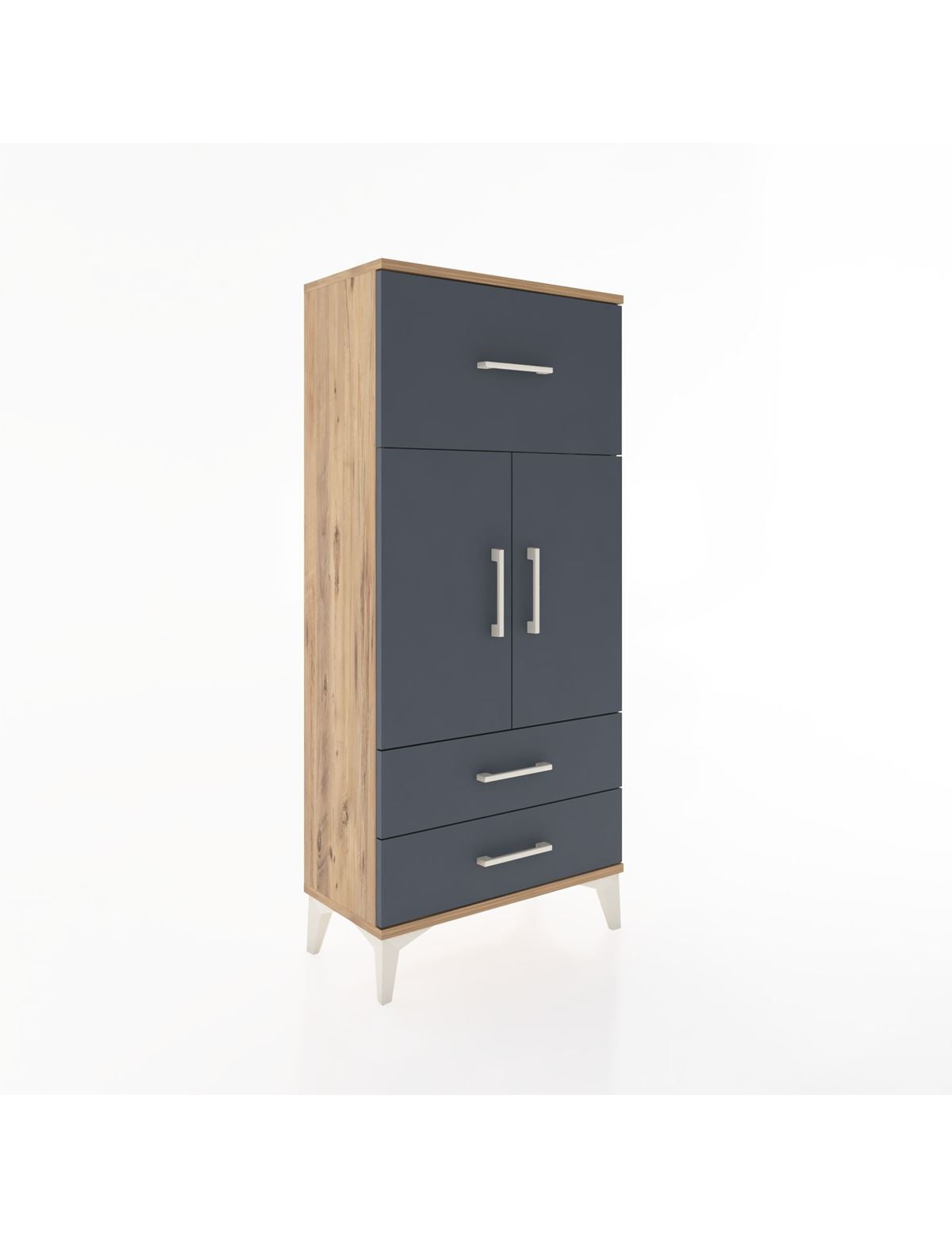 Hyperion Dolap 2 Raflı 3 Çekmeceli 2 Kapaklı 60x44x134 - S50M079V8B
