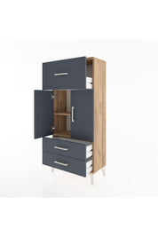 Hyperion Dolap 2 Raflı 3 Çekmeceli 2 Kapaklı 60x44x134 - S50M079V8B