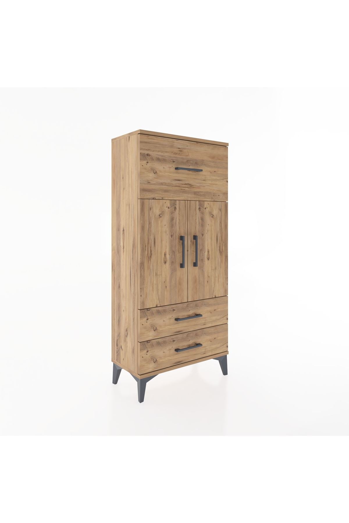 Hyperion Dolap 2 Raflı 3 Çekmeceli 2 Kapaklı 60x44x134 - S50M079V9B