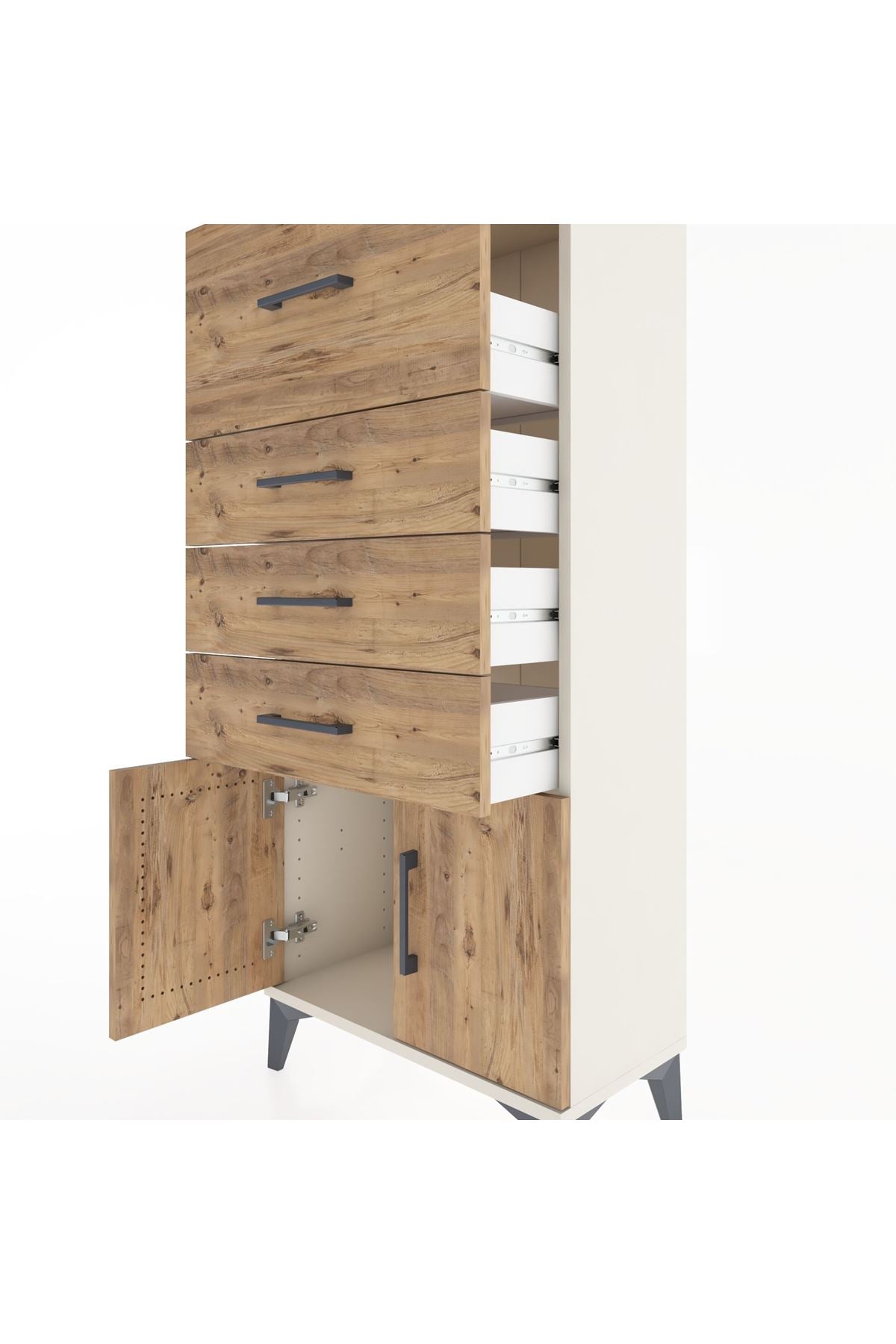 Hyperion Dolap 4 Çekmeceli 2 Kapaklı 60x44x134 - S50M080V3B